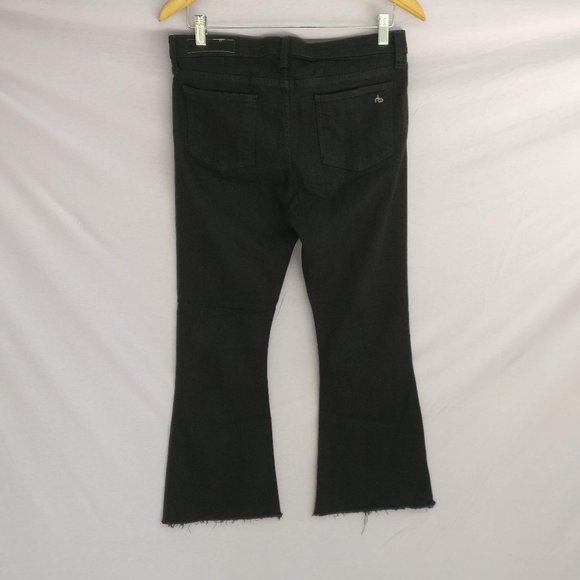Rag & Bone Cropped Flare jeans size 30w BLACK - Picture 6 of 12